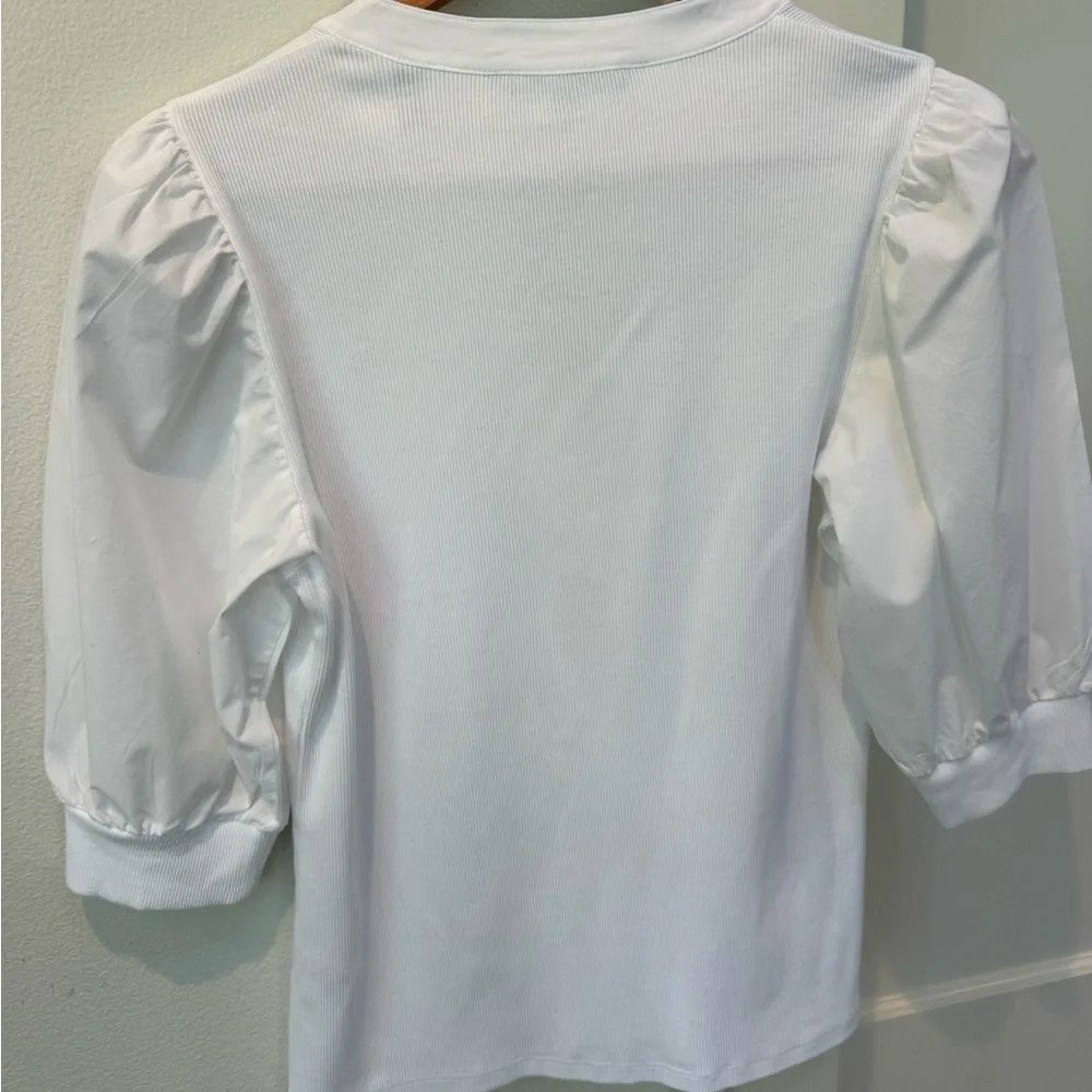 Veronica Beard Ivory Button-Front Blouse - Picture 4 of 5